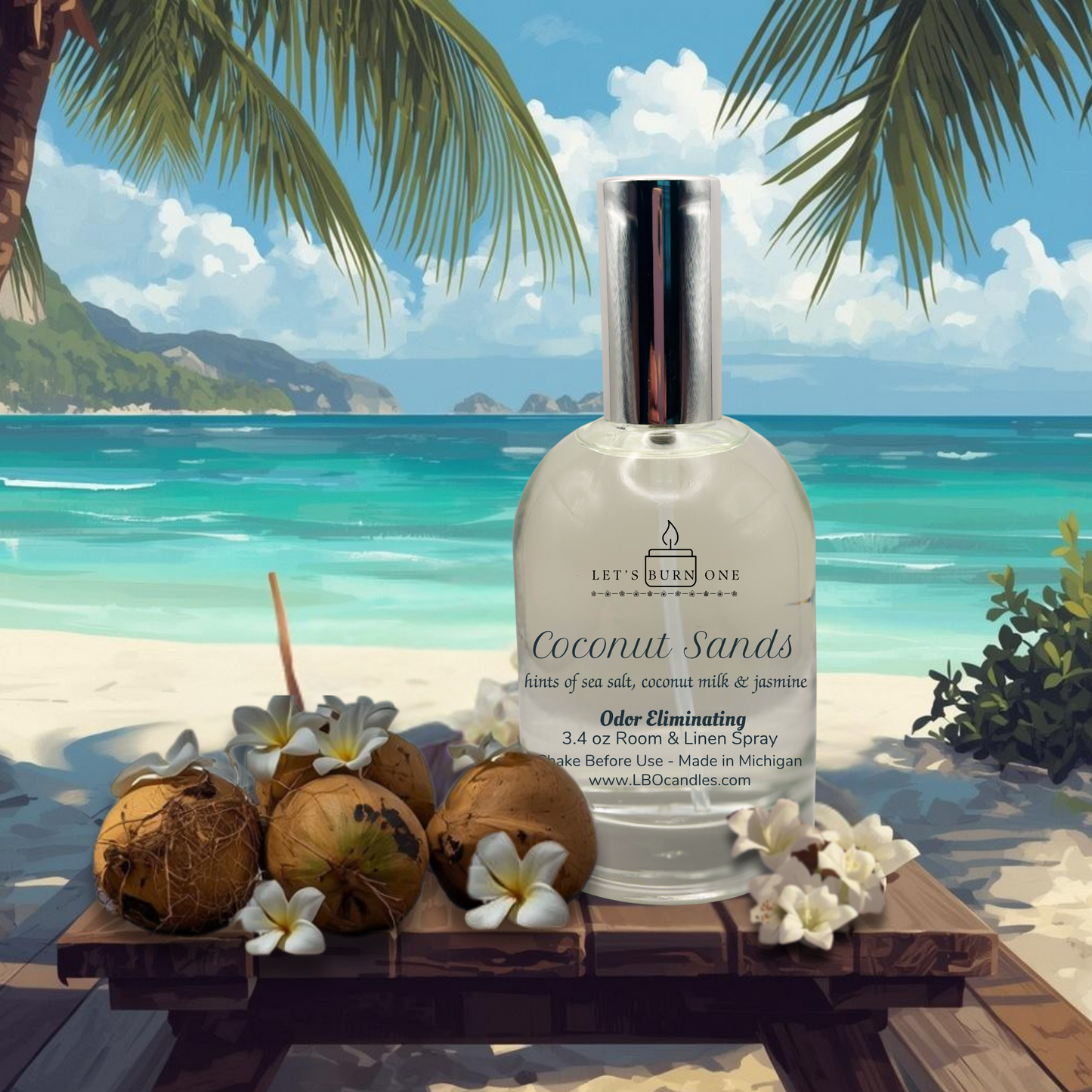 Coconut Sands 3.4 Odor Eliminating Spray